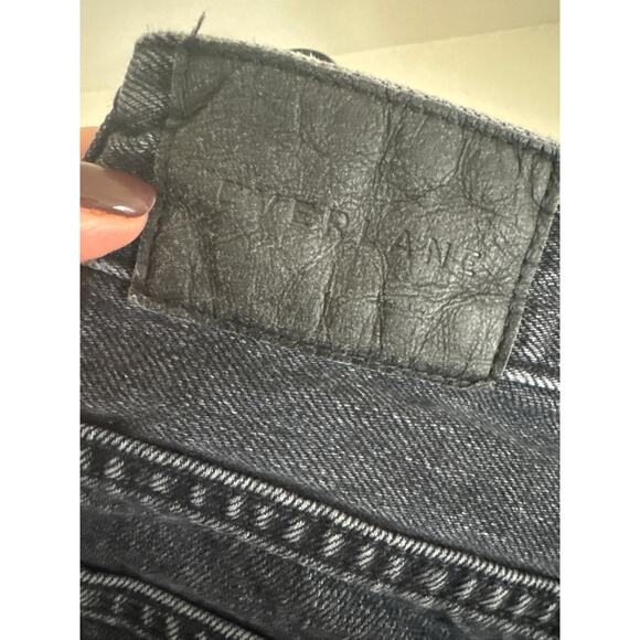 EVERLANE A-Line Raw Hem Denim Short in Black - Size 28 - Picture 7 of 7